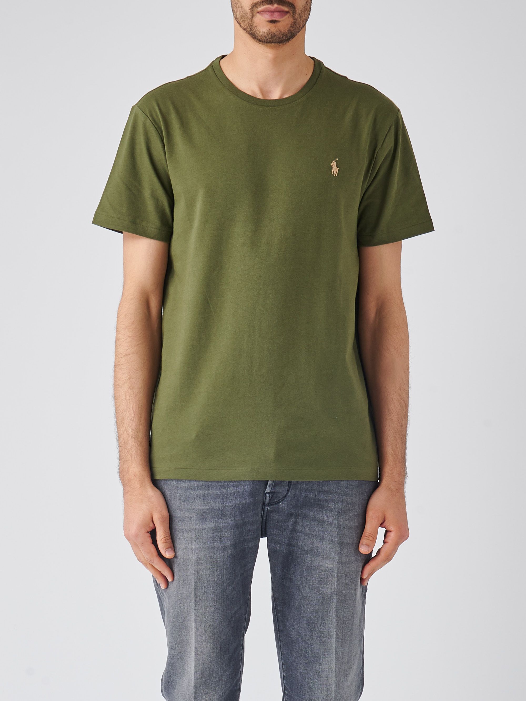 Polo Ralph Lauren Herren-T-Shirt in schmaler Passform Militär 